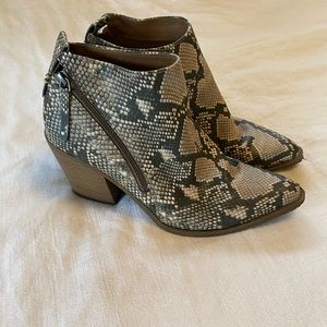 Snake skin booties